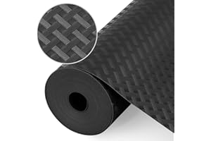 Origuuds Tapis Fond de Tiroir, Tapis de tiroir Non-Adhésif Antiderapant, Tapis de Frigo Peut être Coupé en Taille pour Protection Tiroir Placard Cuisine (Noir/30cm x 150cm)