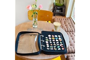 Mi Ya Mi Lai Transparenter Pin Books For Collectors,Pin Display Case For Enamel Pins,Trading Pin Display Case,Enamel Pin Display Board.Enamel Pin Case.(5 Black binder+4 Spacers,Bag Only)