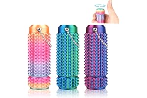 AHRLIC 3PCS Little Ouchies Pain Fidget Toy, 360° Pain Stimming Fidgets, 3D Printed Spiky Grippie Stim Keychain, Discreet Sensory Keyring, Anxiety Stress Stim Toy for Relaxation, Focus and Calm