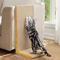 Conlun Kattenkrabbox met krabplank voor 4 katten, omkeerbare kitty-krasmat, zwaar belastbare golfkartonnen krabbers voor indoor kittens bedligstoel beschermt meubels, kittens geschenken - groot