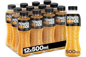 Powerade Golden Mango, Bebida Isotonica Refrescante - Pack de 12 Botellas de 500ml