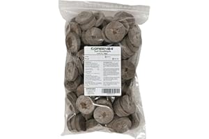 GREEN24 Lot de 100pastilles de tourbe Jiffy® mm pour chambres de culture hydroponiques de 44 mm, terreau de culture, tourbe, avec instructions (français non garanti)