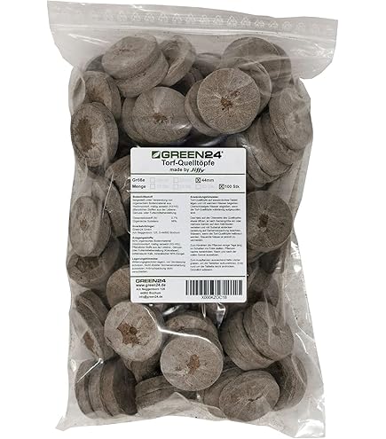 Dischetti Di Torba Norcom Spa Mini Jiffy - 100 Pezzi, 3 Cm, Per Semina E Giardinaggio - Foto 4