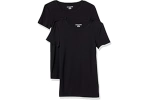 Amazon Essentials Donna T-Shirt Girocollo a Maniche Corte Slim