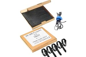 HAUS PROJEKT 100pcs in Tidy Box, Reusable Cable Ties, Black Strong Adjustable Hook and Loop Cable Fastening Straps, Tidy Wraps, Wire Tie, Cable Organiser for Offices, Home, USB Data Cables Management, 200x12mm