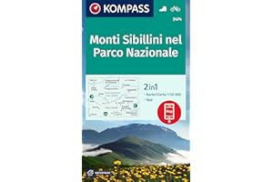 Carta escursionistica n. 2474 Monti Sibillini nel Parco Nazionale 1:50.000. Con App