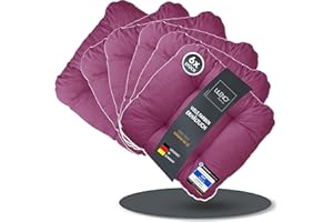 LILENO HOME Set di 6 cuscini per sedia colore rosso (Berry 38 x 38 x 8 cm) adatti a sedie da giardino cucina o sala da pranzo comodi e resistenti ai raggi UV per interni Cuscino per sedia da esterni.