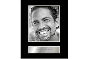 ICONIC PICS Autogramm-Fotodruck von Paul Walker, signiert, mit Passepartout, toll als Geschenk, Autogramm-Fotodruck Nr. 01