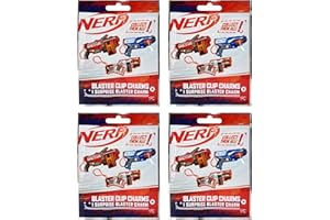 TOPTOYS2U BARGAIN BUNDLES Nerf - Blind Bag Party Favour Sets - Blaster Clip Keychain/Charms - Pack of 4