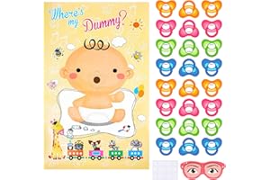 NEBURORA Baby Shower Game Pin The Dummy on The Baby Pin Game Set, Gender Reveal Games for Guests Baby Shower Party Game Supplies Baby 1st Birthday Party Game for Kids and Adults