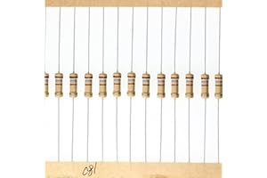 HUABAN 100 Piezas 0.5 Watts 1/2W 180R 180 Ohm 5% Resistencia de película de carbono