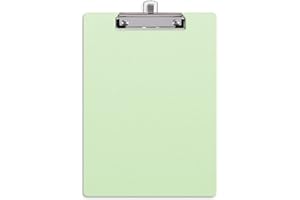 Piasoenc Klemmbrett A4 aus Hartholz, Schreibbrett aus Hartholz, 31,75 x 22,86 cm Grün Clipboard, mit Aufhängeose, Schreibbrett Pad Halter Clipboard, Recycelbar Hartfaser-Holz Faserplatte