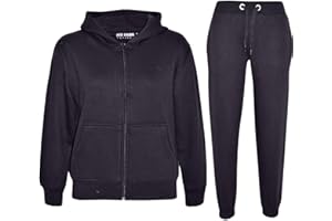 A2Z 4 Kids Girls Boys Tracksuit Plain Camouflage Fleece Hooded Top With Bottom Joggers Jogging Suit Outfit Set For Children Age 2-13 Years