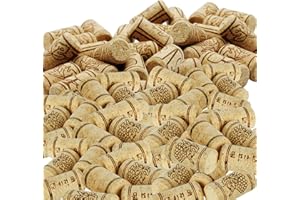 aghoer Corchos de Vino (60 Unidades). Corchos de Vino, Botellas y champán para Botellas de Vino, Cerveza y Vidrio. Manualidades. 3,9 × 2,1 cm.