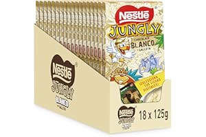 NESTLÉ Nestle Jungly White Chocolate Blanco y Crujiente Galleta 18 x 125 g
