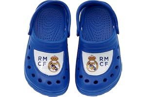 REQUETEGUAY Zuecos Real Madrid para Playa o Piscina | Zuecos Real Madrid Club de Fútbol | Zuecos Real Madrid para Niños