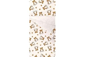PANINI TESSUTI Sacco nanna per Bimbo e Bimba da 2 a 6 Anni - Tessuto Trapuntato 100% Cotone-Copertina Asilo-Orsetto Peluche