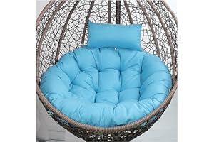 Yahbrra Coussin pour Chaise Suspendue, Coussin de Panier Suspendu Extérieur, Coussin de Remplacement pour Chaise Suspendue, Coussin de Siège pour Chaise Suspendue (Color : Blue, Size : 135size (diam