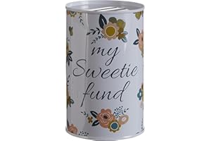 Premier Housewares 1411324 Alicia Money, Tin, White, 8 x 8 x 13 cm