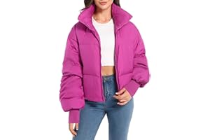 OROLAY Piumino Invernale da Donna Collo Alto Sagoma Oversize a Bolle Piumino Corto