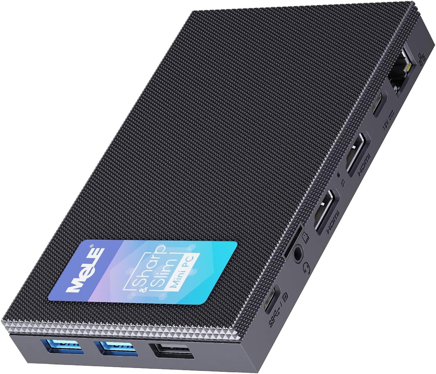 MeLE Quieter4C Mini PC Sin Ventilador 12ª Alder Lake N100 (hasta 3,4GHz) 16GB LPDDR4x 512GB Ordenador Personal de Sobremesa Win 11 Pro 4K Triple Pantalla Dual HDMI Todo-en-Uno USB-C WiFi 5 BT5.1