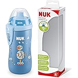 NUK Junior Cup - Borraccia con beccuccio push-pull, 300 ml, a partire dai 18 mesi, a prova di perdite, senza BPA, blu
