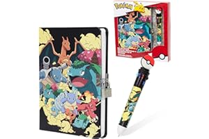 Pokémon Diario con Candado o Libreta Kawaii con Anime Material Escolar Set Papeleria para Niños Pikachu Utiles Escolares Regalos para Niños (Conjunto de cuadernos múltiples)