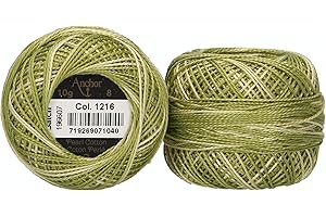 ‎ANCHOR Anchor 4591008-01216 Stickgarne, 100% Baumwolle, 1216, Stärke 8, 82m, 16 Gramm