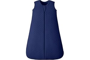 FIEMOL Saco de Dormir Bebe 2.5 Tog 6-12 Meses, Saco de Dormir de Invierno de Algodón para Recién Nacido, Saquito Dormir Bebe y Niño Pequeño, Manta Calentita con Cremallera en 2 Direcciones Azul