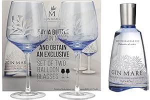 Gin Mare Mediterranean Gin 42,7% Vol. 0,7l in Giftbox with 2 glasses