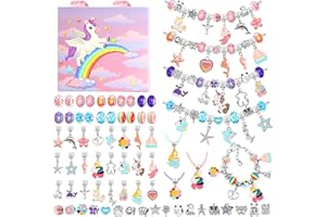 Raoclay Cadeau Fille 5-13 Ans Jouet Fille Bijoux Enfants Fille Fabrication Bracelet Fille Kit Creation Enfant, Idee Cadeau de Noël et Anniversaire pour Enfants 5 6 7 8 9 10 11 12 13 Ans