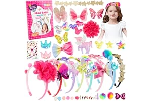 Kit per La Creazione di Cerchietti per Capelli, CIYIN Set di Accessori per Capelli fai da te,Regalo per Ragazze di 5 6 7 8 9 10 Anni,Cerchietti Regali di Compleanno 5-12 Anni,Giochi Bambina 5-12 Anni