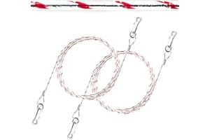 PETOPEDIA 2 cadenas de perro de 1.5 m para el exterior de cable de amarre para perros, espiral de acero reflectante, accesorios para perros (solo cable, 2 x 1.5 m (rojo))