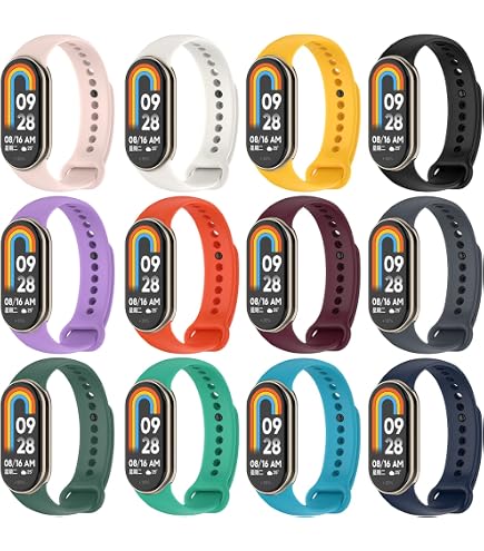 4er Pack Silikon-Armbänder Für Xiaomi Mi Band 10/9/8 – Weich, Atmungsaktiv, Schwarz/grau/marineblau/grün