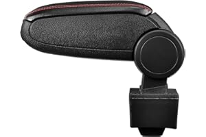 LP Trade Apoyabrazos Central para Leon 1 1M | Accesorio para consola de almacenamiento y reposamanos con compartimento organizador | Pieza separada para el interior del coche | Piel sintética negra -