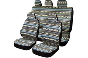 SOBONITO Bohemian Style Car Seat Covers, Universal Car Seat Covers, Full Set (Bohe-B)