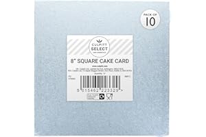 Culpitt Select 8" Square Cake Boards, 3mm Double Thick Cards For Celebration Desserts, Birthday Treats, Cupcakes, and More! 8 Inch, Pack Of 10