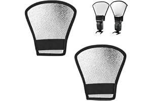 LIJUANWANG Difusor de Flash,2 Piezas Difusor Flash Reflector,Difusor de Flash Plateado,softbox difusor Reflector,Difusor De Lente De Flash,para Reflector de cámara,Estudio,difusor de luz