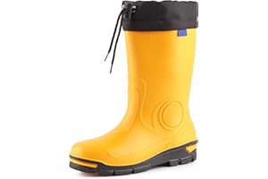 Ladeheid Gummistiefel Kinder mit Schnürung Hohe Regenstiefel für Jungen und Mädchen Bequeme, rutschfeste und federleichte Regenschuhe für alle Jahreszeiten LARB014