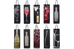 DONDON 10 bolsas para botellas, bolsas de regalo para vino, prosecco y champán 40 x 12 x 9 cm
