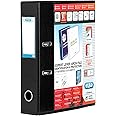 Elba A4 Lever Arch File, 70mm spine, Presentation Folder with Customisable Cover, Portrait, Black (Single)