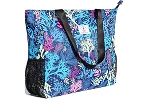 ESVAN Grande borsa da spiaggia resistente all'acqua leggera da 50,8 cm da donna oversize borsa tote per palestra, spiaggia, viaggi, piscina, yoga, infermiere