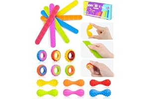 18 stycken fidget-leksaksset, sensoriska leksaker för ångest, ADHD | Autism leksak, klassrum måste för barn och vuxna, kan användas i skolan, på kontoret och i vardagen