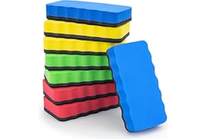 JEFURE Cancellino Magnetico 8 Pezzi 4 Colori, Cancellino Magnetico Blu Magnetica, Cancellino Lavagna Bianca per il Lavaggio a Secco su Molte Superfici, Cancellino Magnetico per Lavagne e Vetro