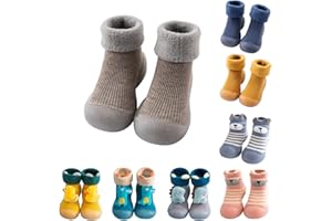 IQYU Baby Schuhe Lauflernschuhe Mädchen Junge Kleinkind Schuhe Junge Stricken Kinderschuhe rutschfeste Bodenschuhe Weicher Boden Bodensocken Stricken Lauflerner Baby Schuhe Kleinkind Schuhe