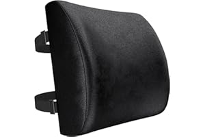 FORTEM Poduszka Lędźwiowa, Nakładka na Fotel Samochodowy, Poduszka Ortopedyczna na Krzesło, Nakładka na Krzesło Biurowe, Nakładka na Fotel z Pianki Termoelastycznej, Pokrowiec z Możliwością Prania