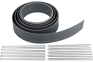 bellissa Formkante aus Kunststoff - 99676 - Für Garten- und Grabgestaltung, anthrazit - Rasenkante UV-beständig - 500 x 7 cm