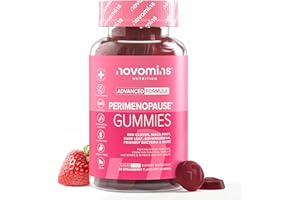‎NOVOMINS Novomins Perimenopause Gummies - Nahrungsergänzungsmittel für Perimenopause & Menopause - mit Rotklee, Salbeiblatt, Zink, Ashwagandha, Vitamin B6 - Zucker- & Glutenfrei - Hormonbalance für Frauen