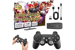 AVANTMAGIC Upgraded Retro Game Console with 128G Card, 21000+ Classic Games, Plug and Play Game Stick, Video Game for TV Output, Dual 2.4G Wireless Controller, Gift for Kids Adults (5 Edition)