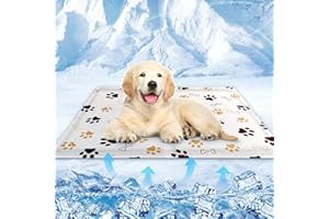 kudmwcc Kühlmatte für Hunde & Katzen,50 X 40cm Kühlmatte Hunde,Selbstkühlende Hundematte,Kühldecke Hundebett Für Kleine Grosse Hunde,Dog Cooling Mat für Zuhause Unterwegs Oder im Auto
